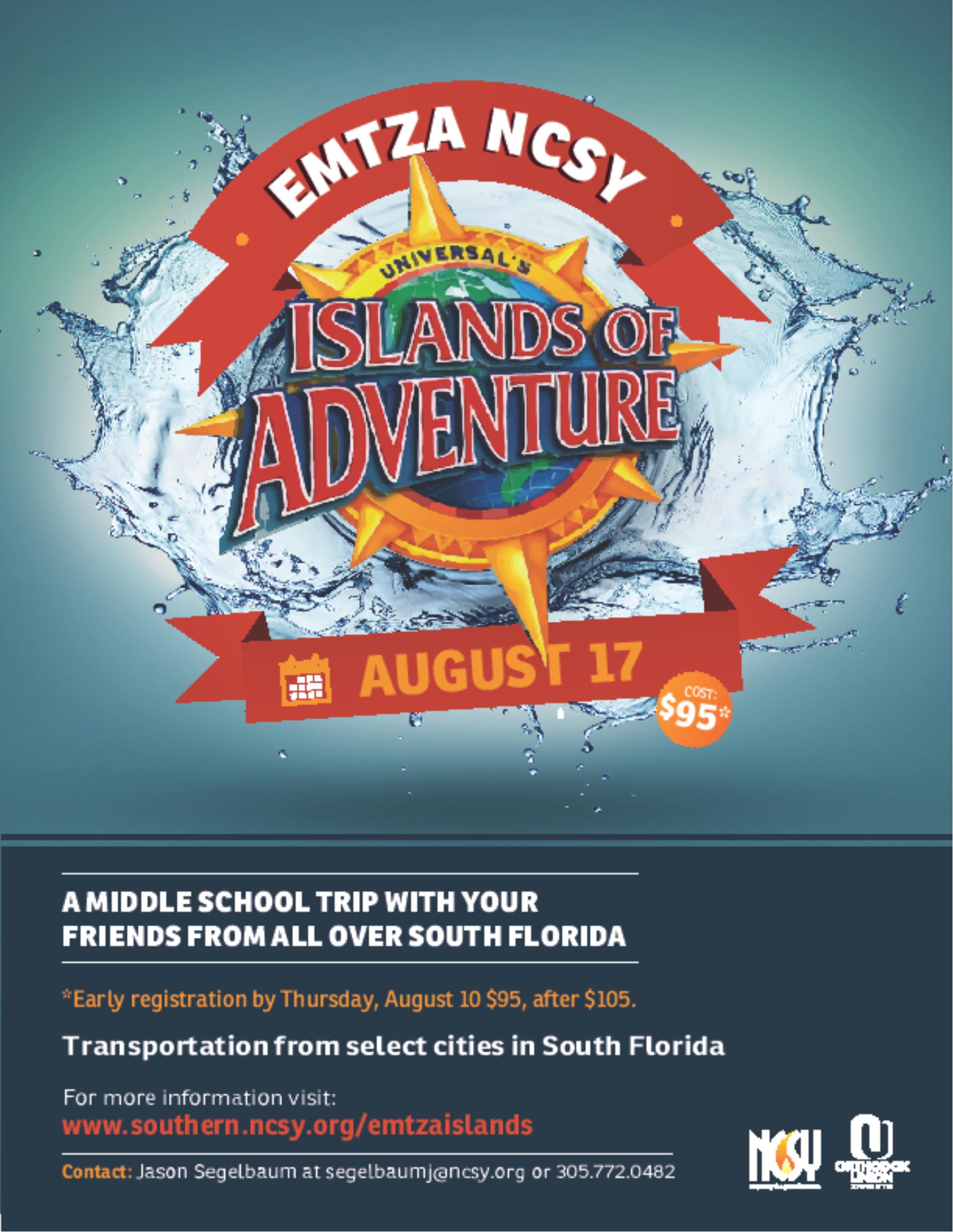 Emtza Islands of Adventure Southern NCSY