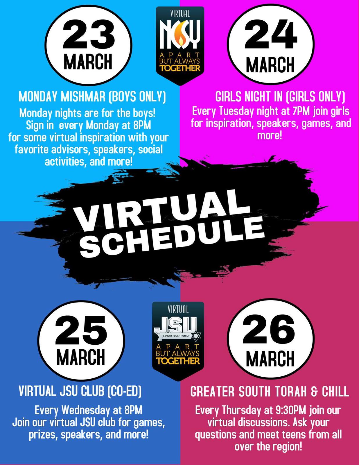 Jacksonville Schedule Southern NCSY